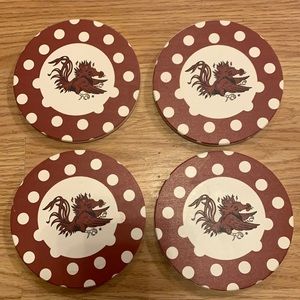 Set of 4 South Carolina Gamecock Coasters